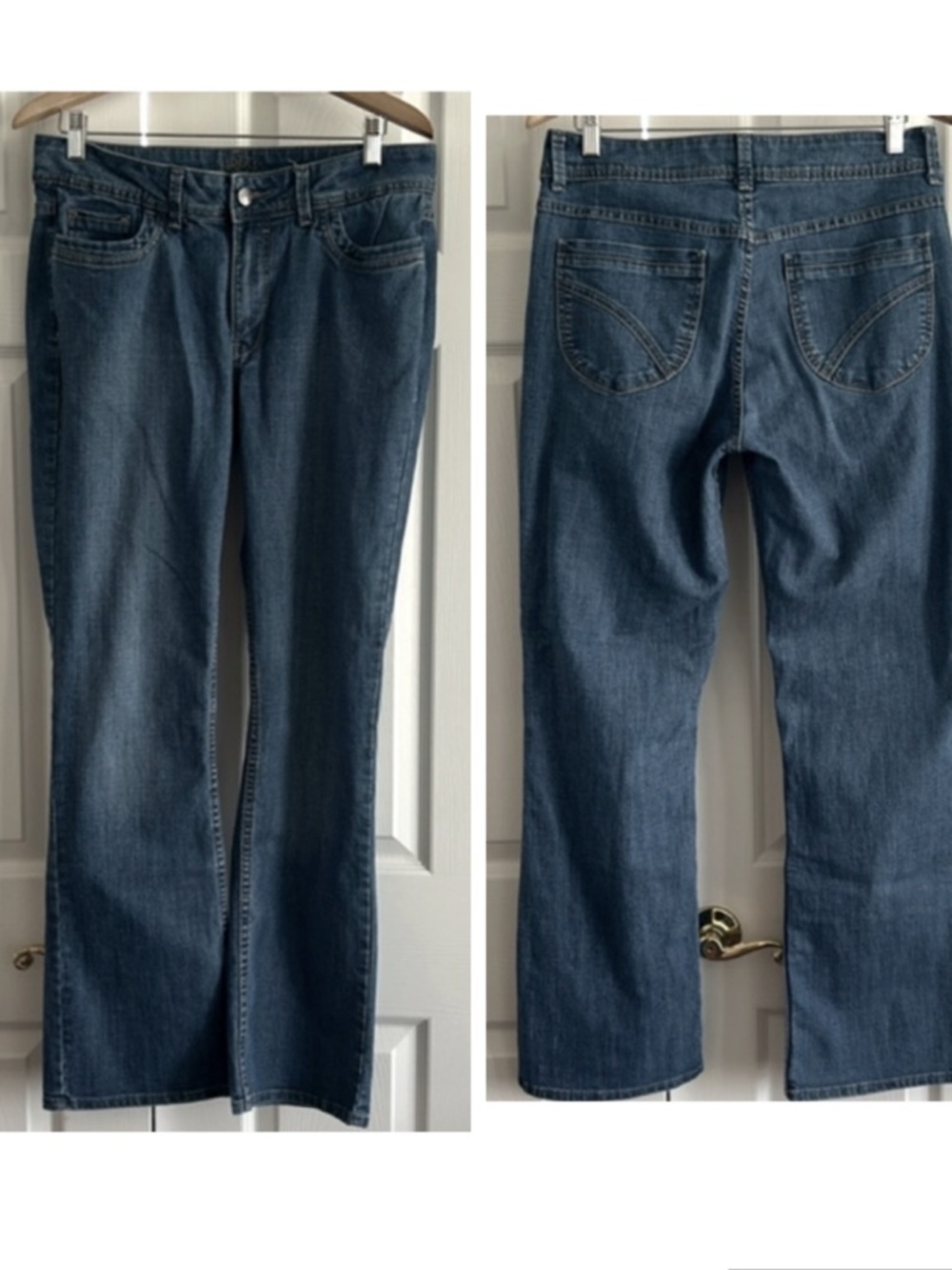Riders by Lee Womens denim blue jeans mid - high Rise Fit Straight Leg Size 14